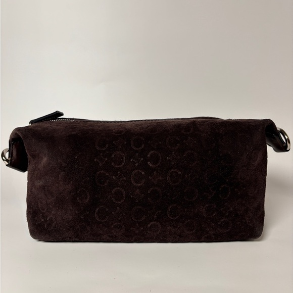 Céline Vintage Brown Suede Monogram Macadam Shoulder Bag - Picture 11 of 11